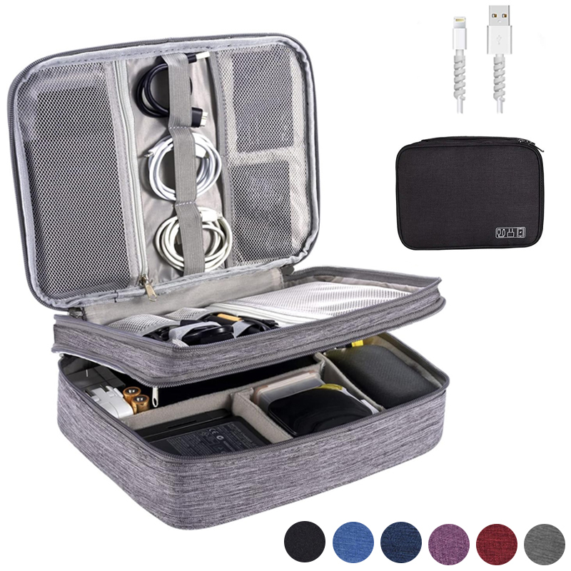 Electronics Gadgets Bag - Portable Digital Storage Bag USB Gadget