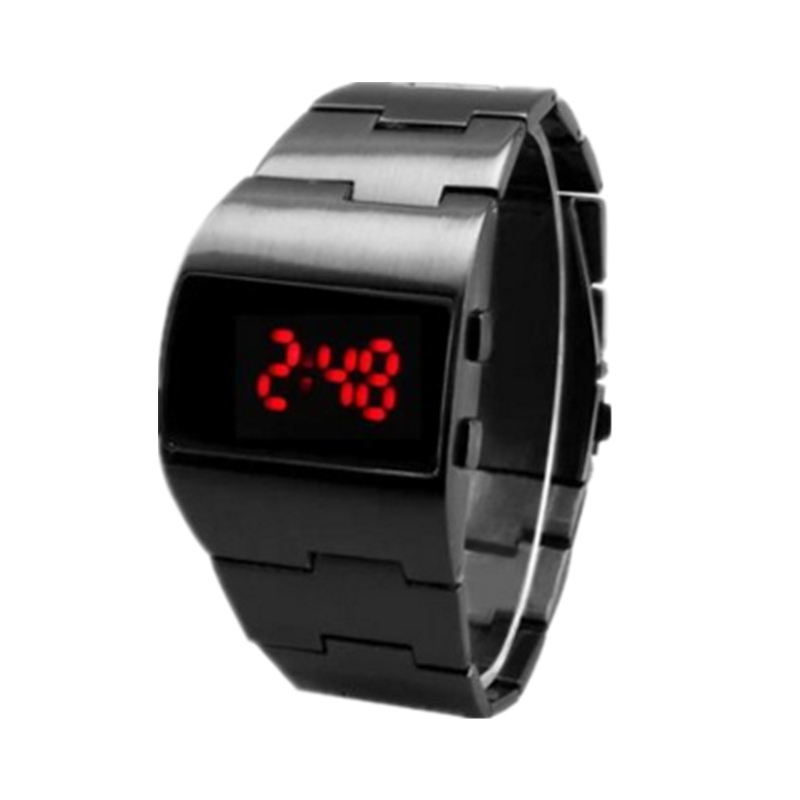 Electronics Gadgets For Men - Digital Mens Watches Black Stainless Steel