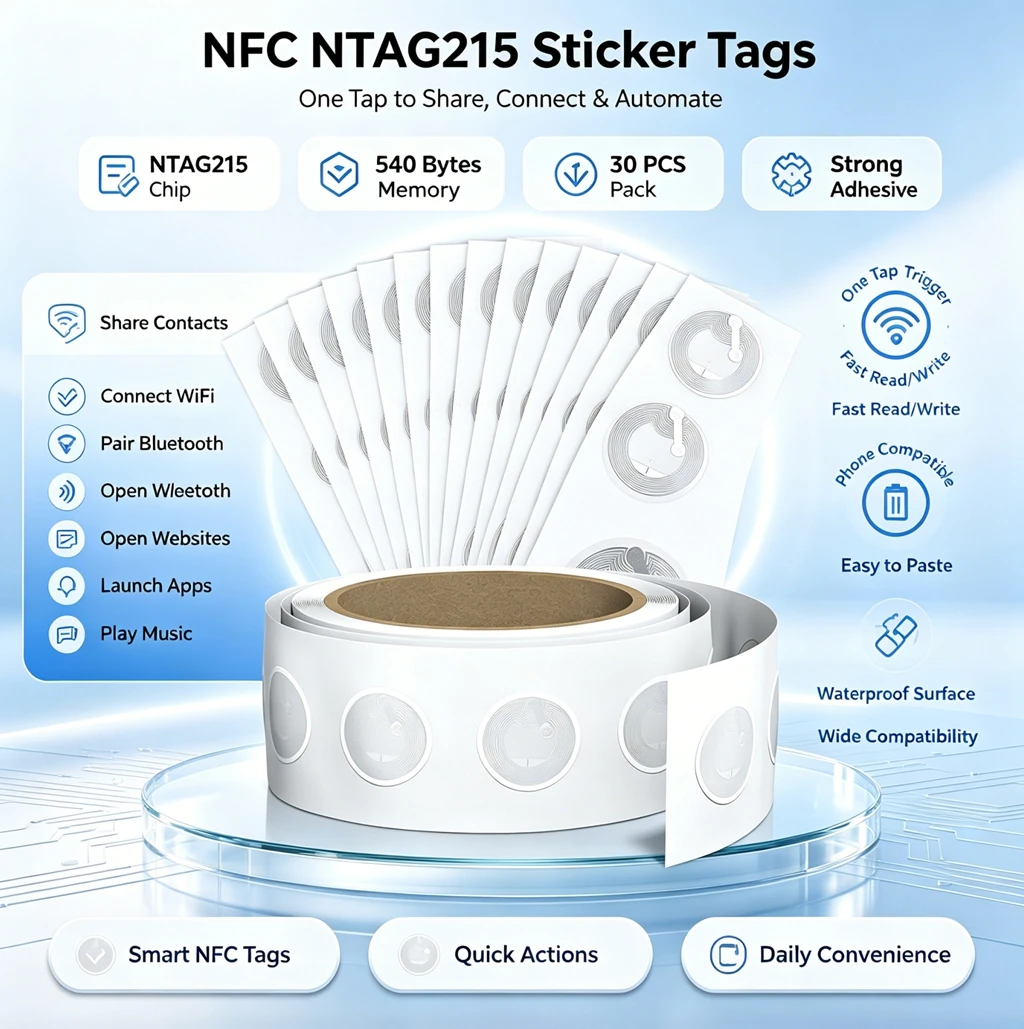 10-50Pcs High Capacity NTAG215 - Nfc Tag Programmable review and price