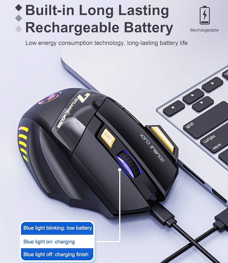 Wireless Gaming Mouse 2.4G Blu - Auto Mouse Mover review and price