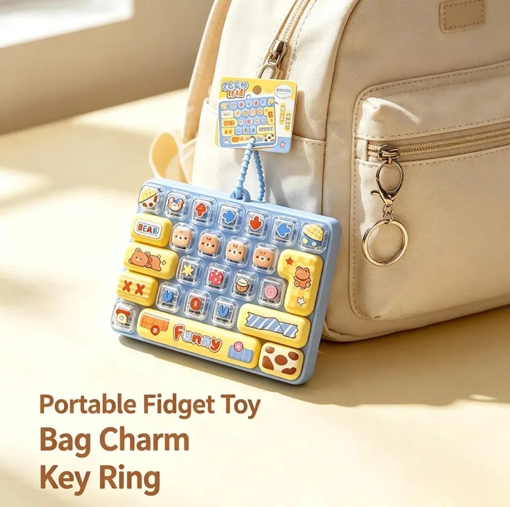 Cute Macaron 26 Keys Fidget Cl - Electronics Gadgets Bag review and price