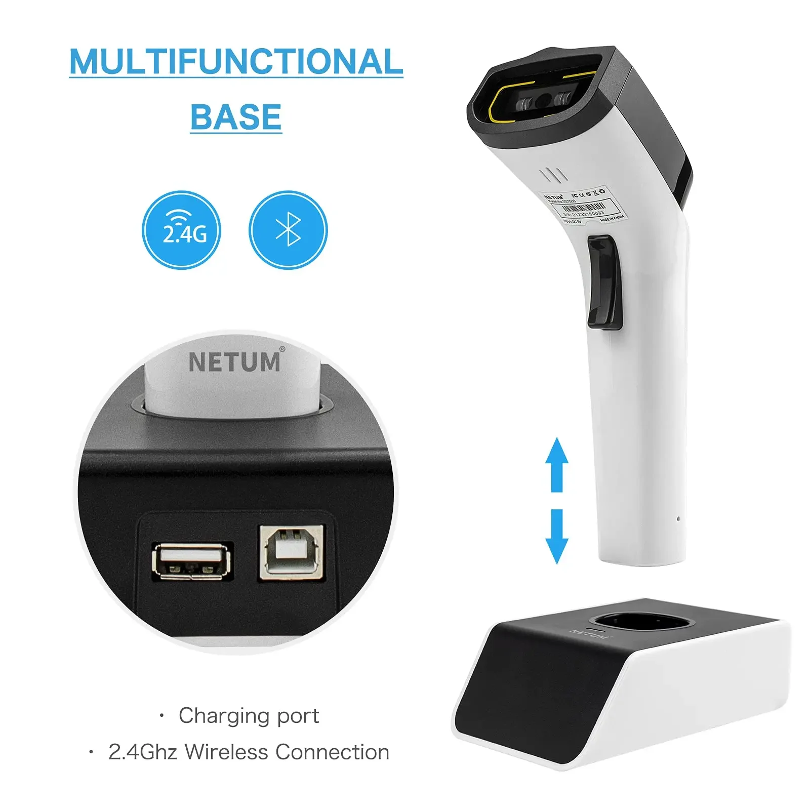 NETUM DS8100 Blue Tooth 13.56M - Barcode Scanner Wireless review and price