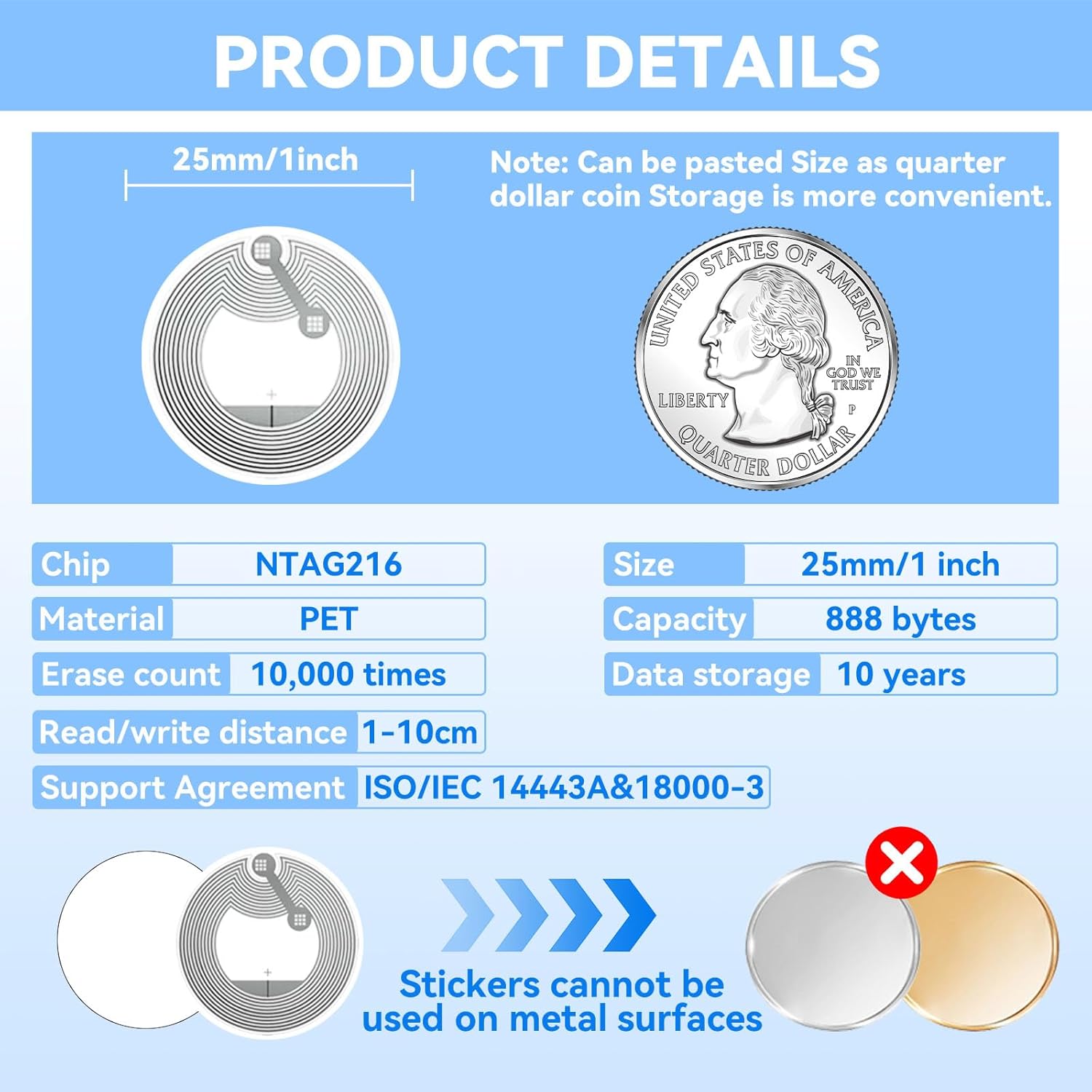 NFC Tags Adhesive NFC Stickers - Nfc Tag Programmable review and price