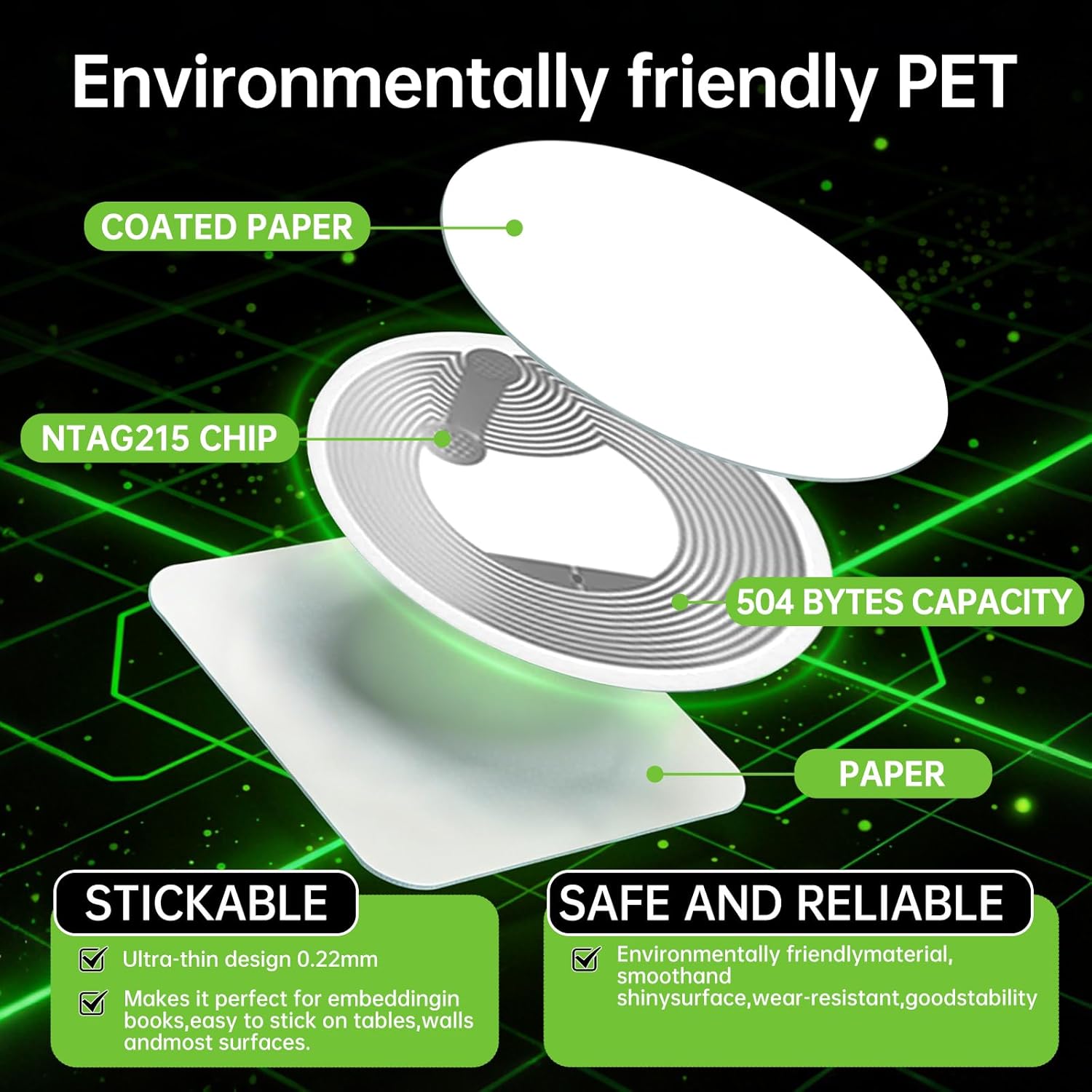 NFC Tags Adhesive NFC Stickers - Nfc Tag Programmable review and price