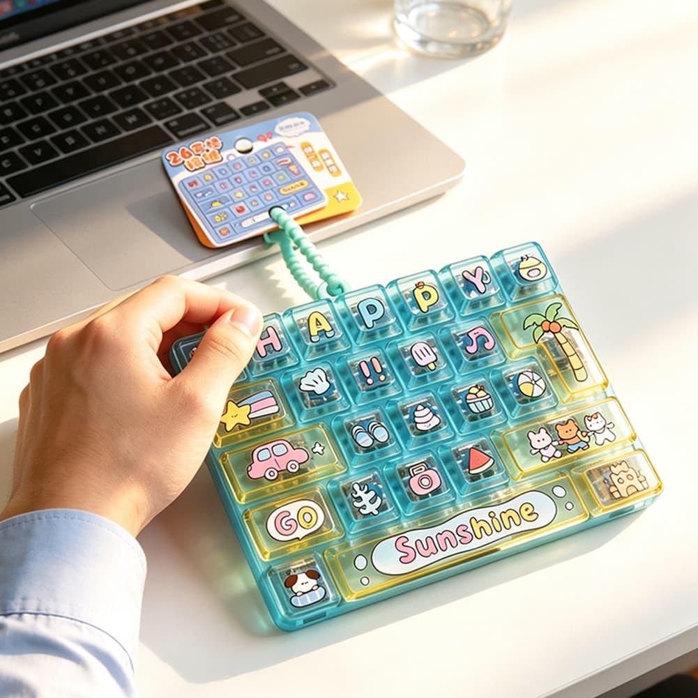 26 Key Fidget Button Keychain  - Electronics Gadgets Bag review and price