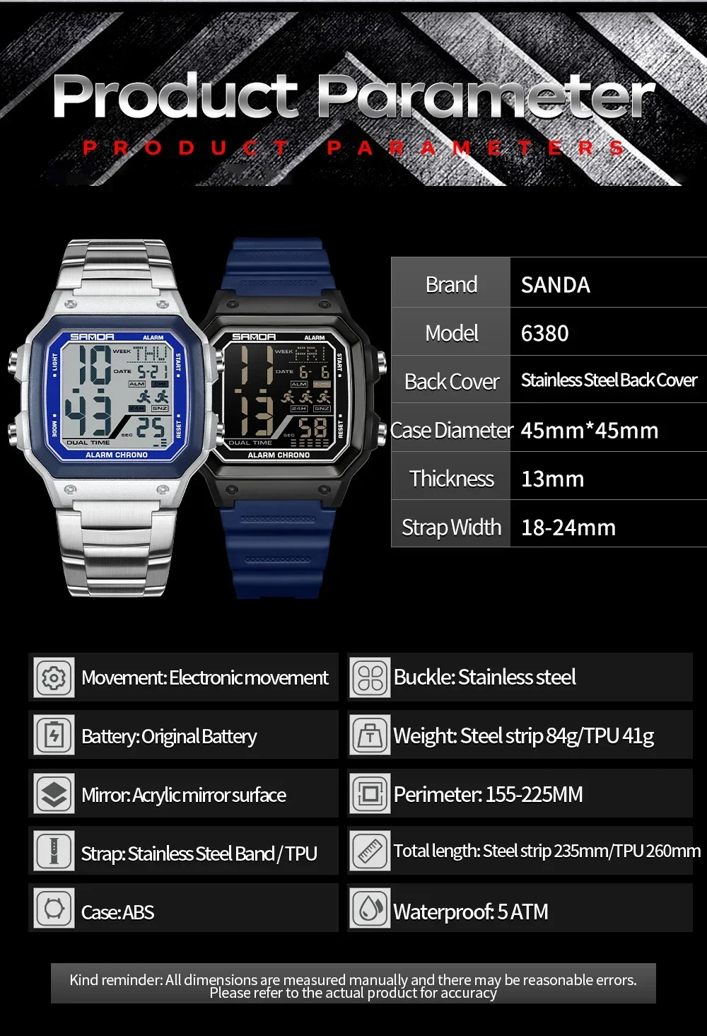 SANDA 6380 Fashion Electronic  - Electronics Gadgets For Men review and price