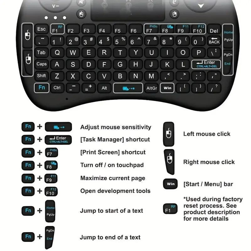 Mini Wireless Keyboard 2.4GHz  - Wireless Keyboard Mini review and price