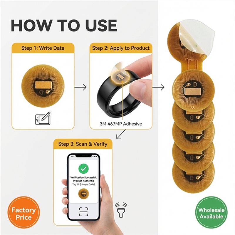BAAE NFC Tag 6Mm Diameter NXP  - Nfc Tag Programmable review and price